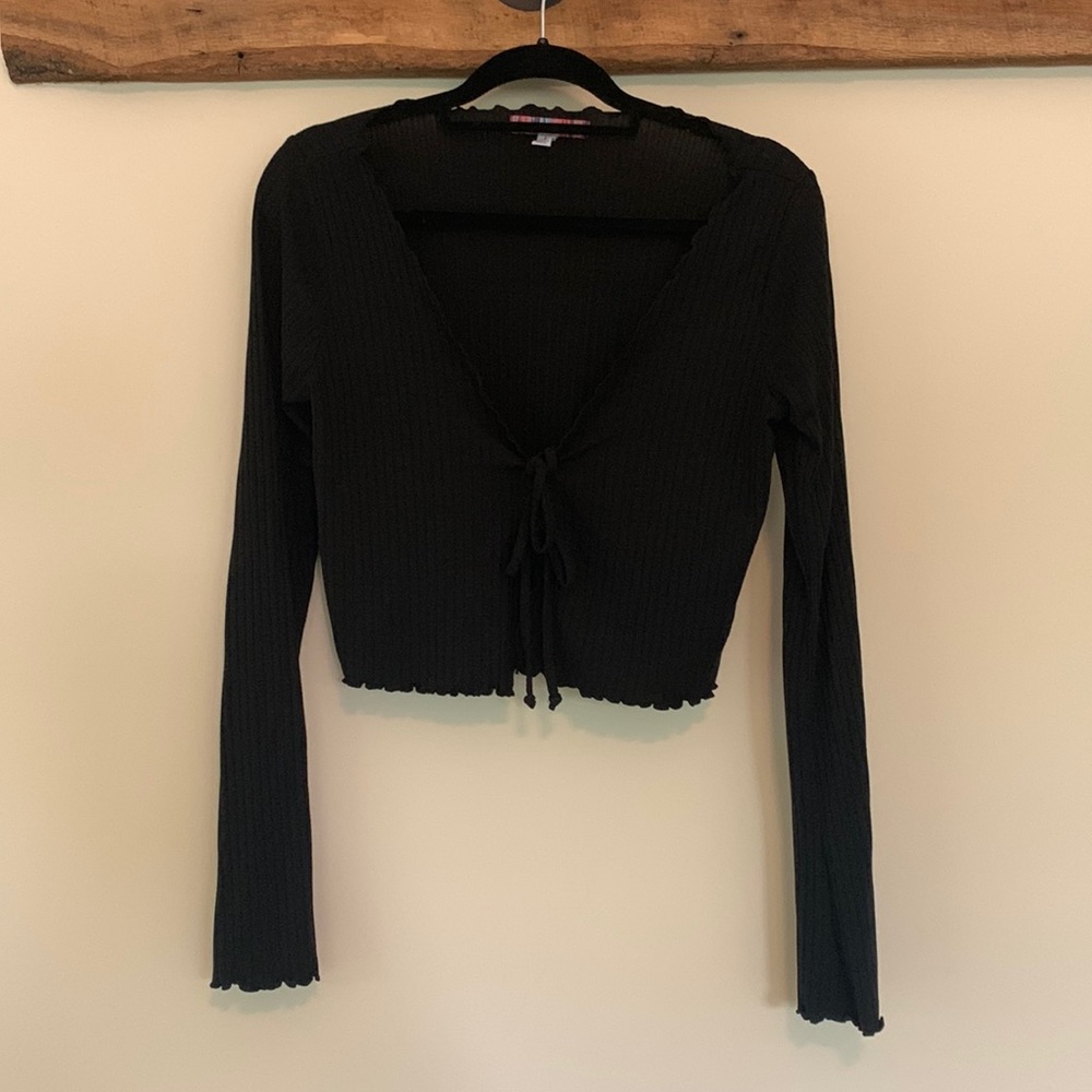 UO tie-front long-sleeve top